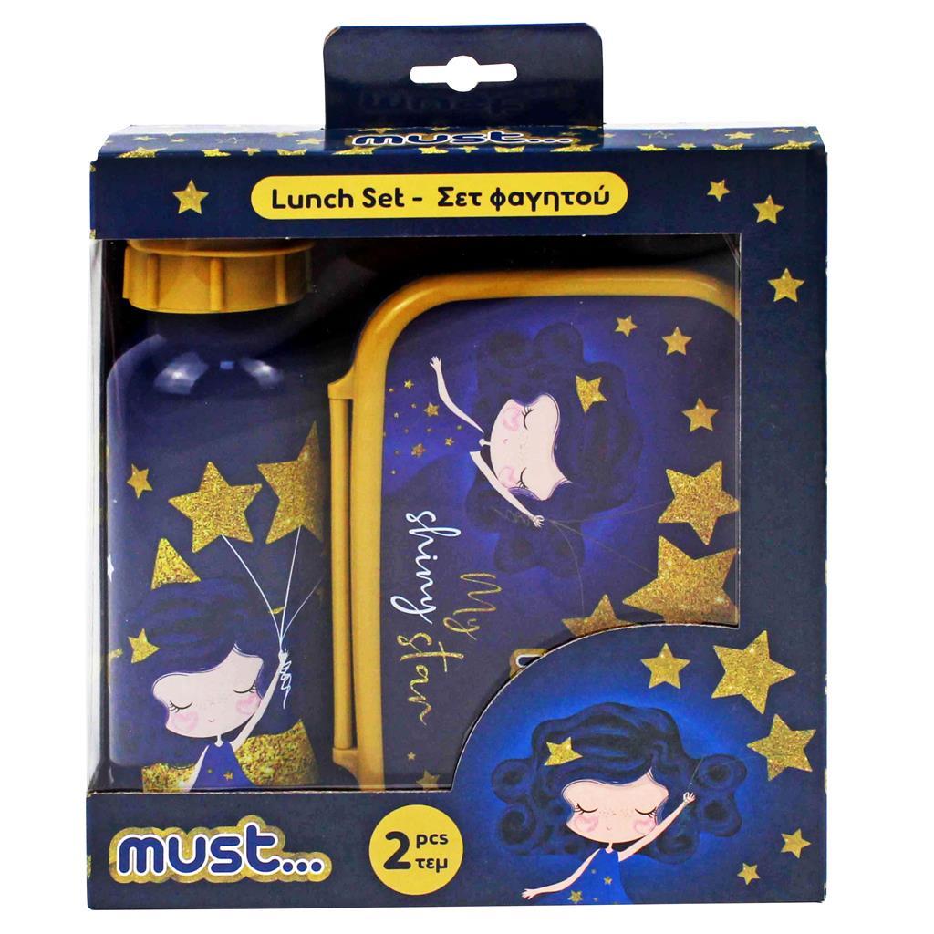 KUTIJA ZA RUČAK+FLAŠICA ALU MY SHINY STAR MUST